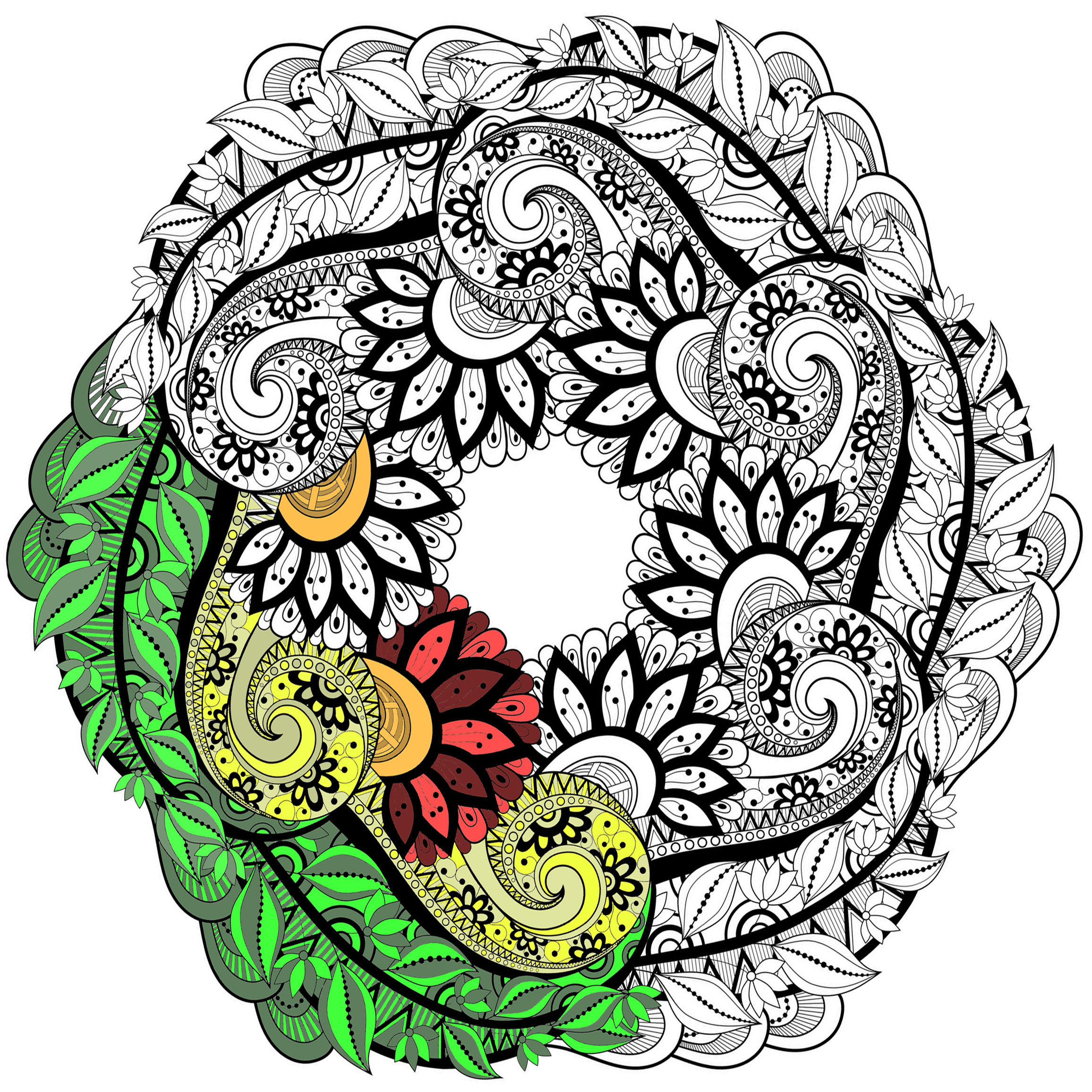 Mandalas Art Therapy Coloring Pages For Adults