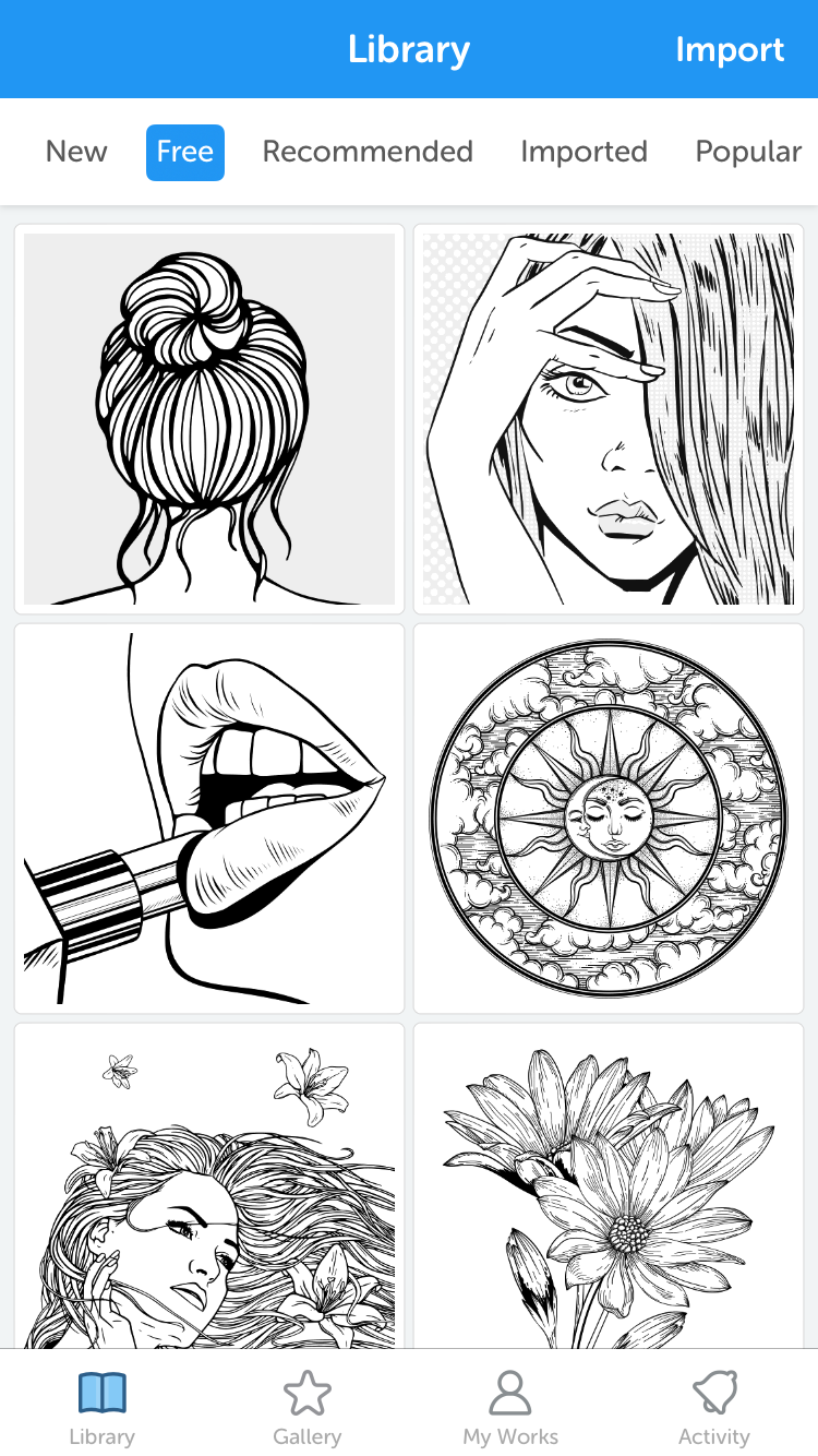 Recolor Coloring Book App For Adults Coloring Pages For Adults 7914