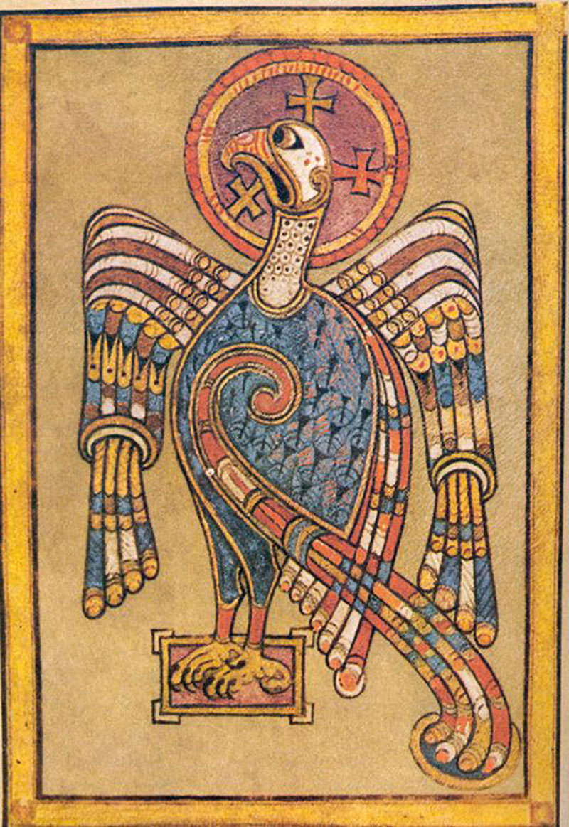 Book of Kells - Aigle - Celtic Art Adult Coloring Pages - Page page/