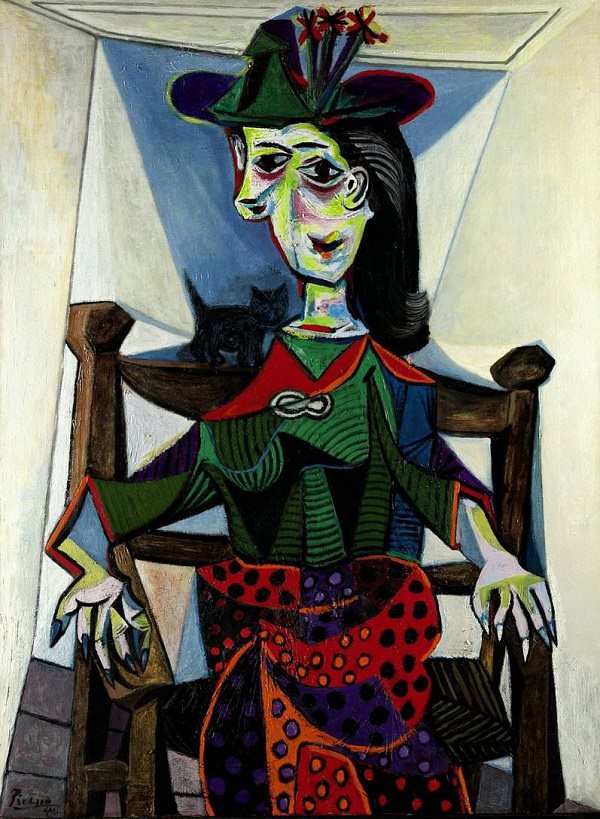 Pablo Picasso - Dora Maar With Cat - Masterpieces Adult Coloring Pages