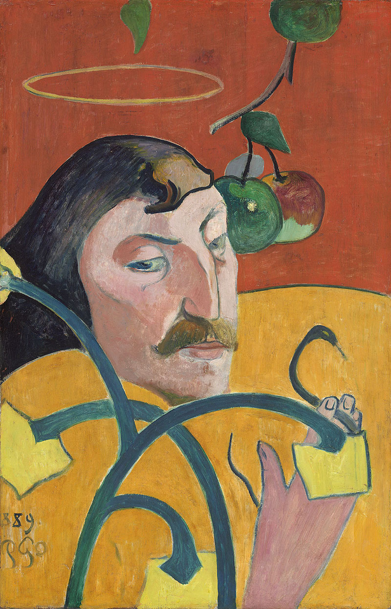 Paul Gauguin - Self-Portrait with Halo - Masterpieces Adult Coloring Pages