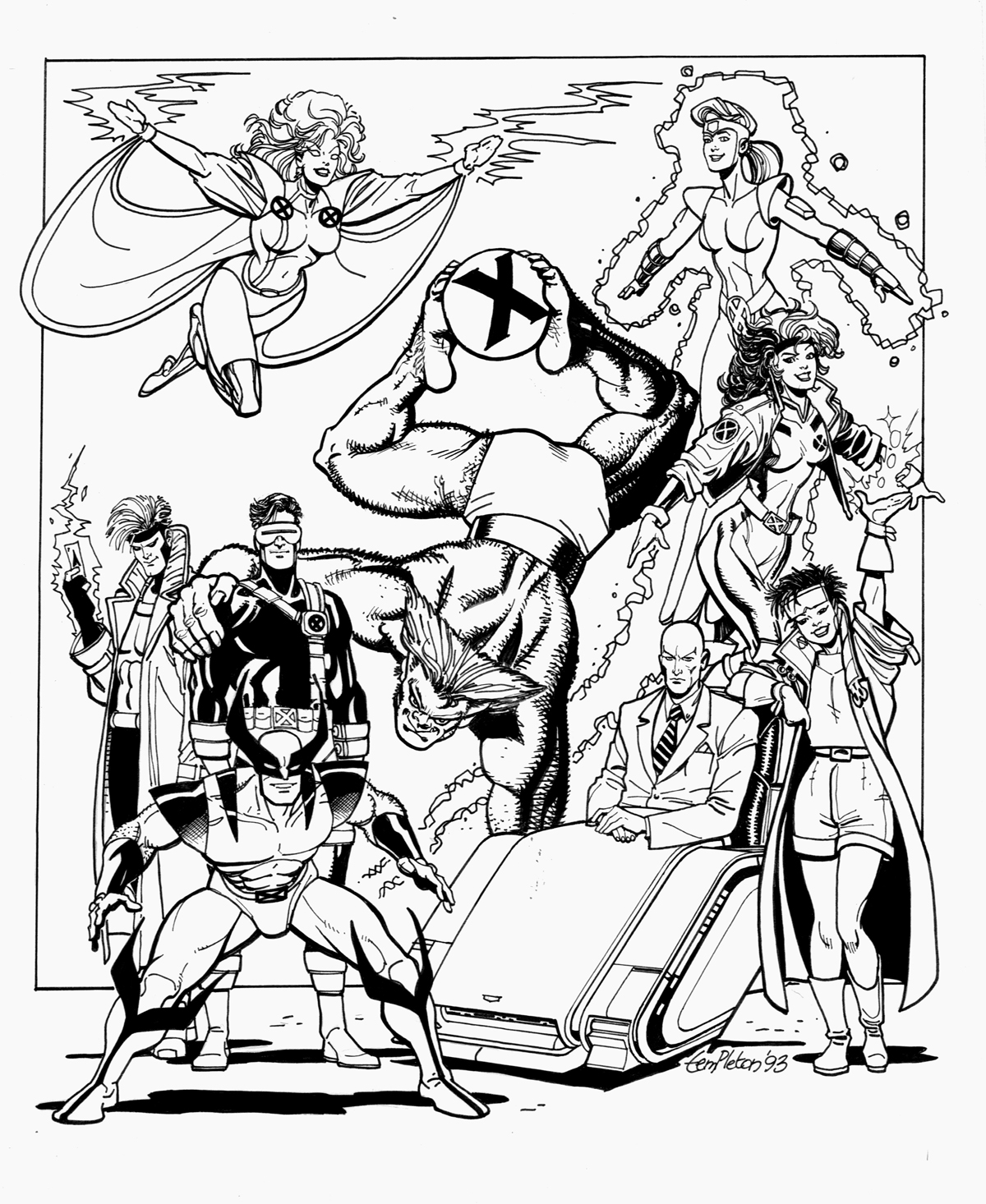 X Men Superheroes Books Adult Coloring Pages