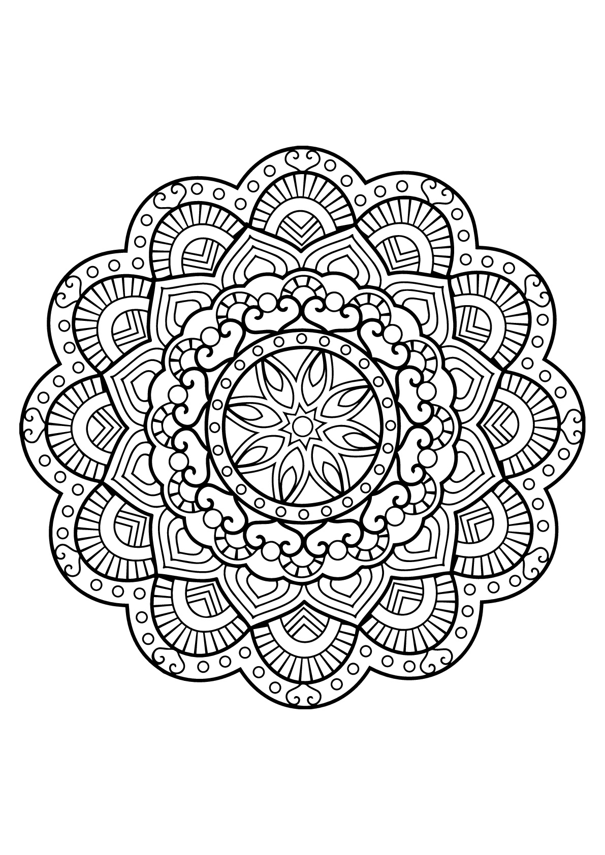 Download Mandala From Free Coloring Books For Adults 26 Mandalas Adult Coloring Pages