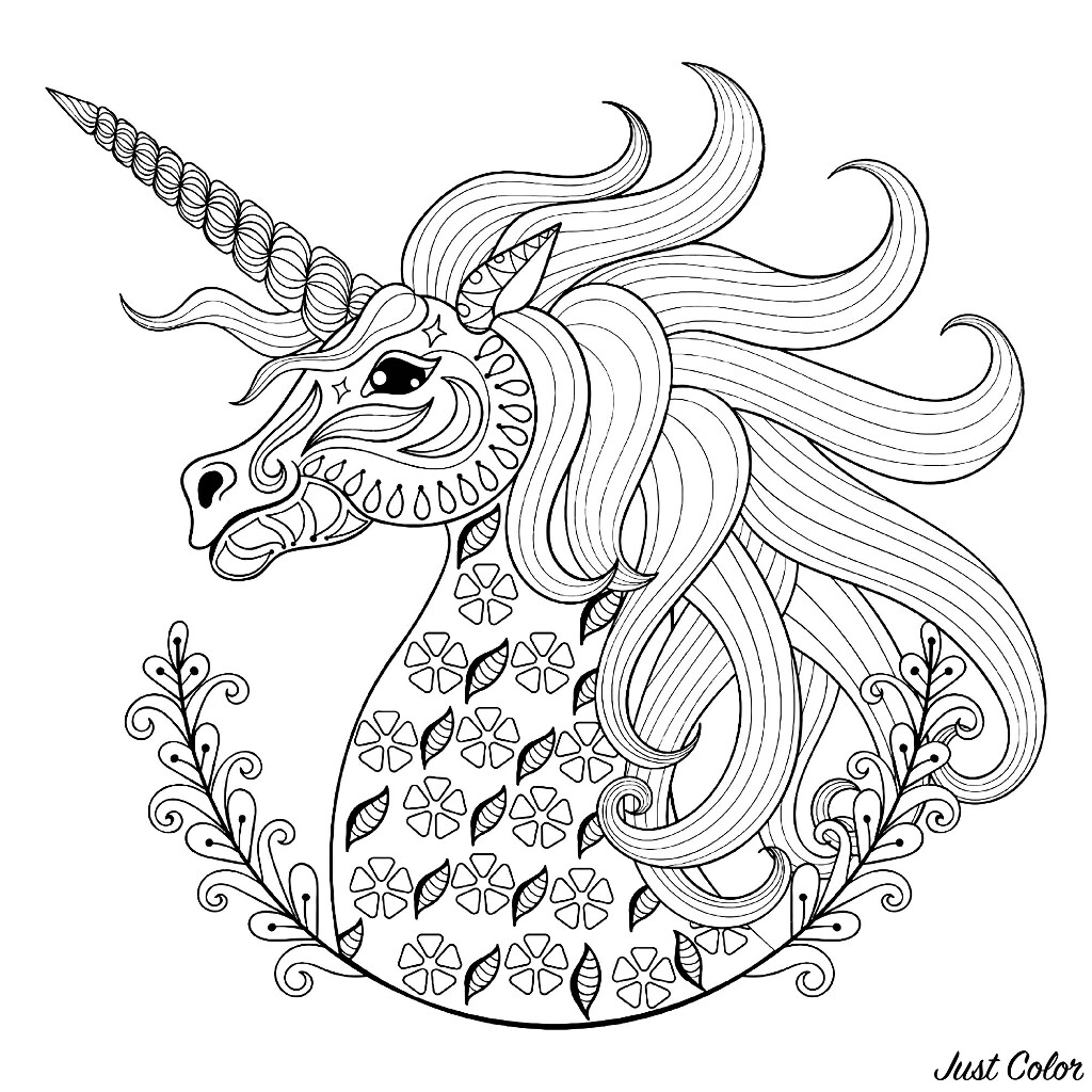 88 Collections Coloring Pages Unicorn Head  HD