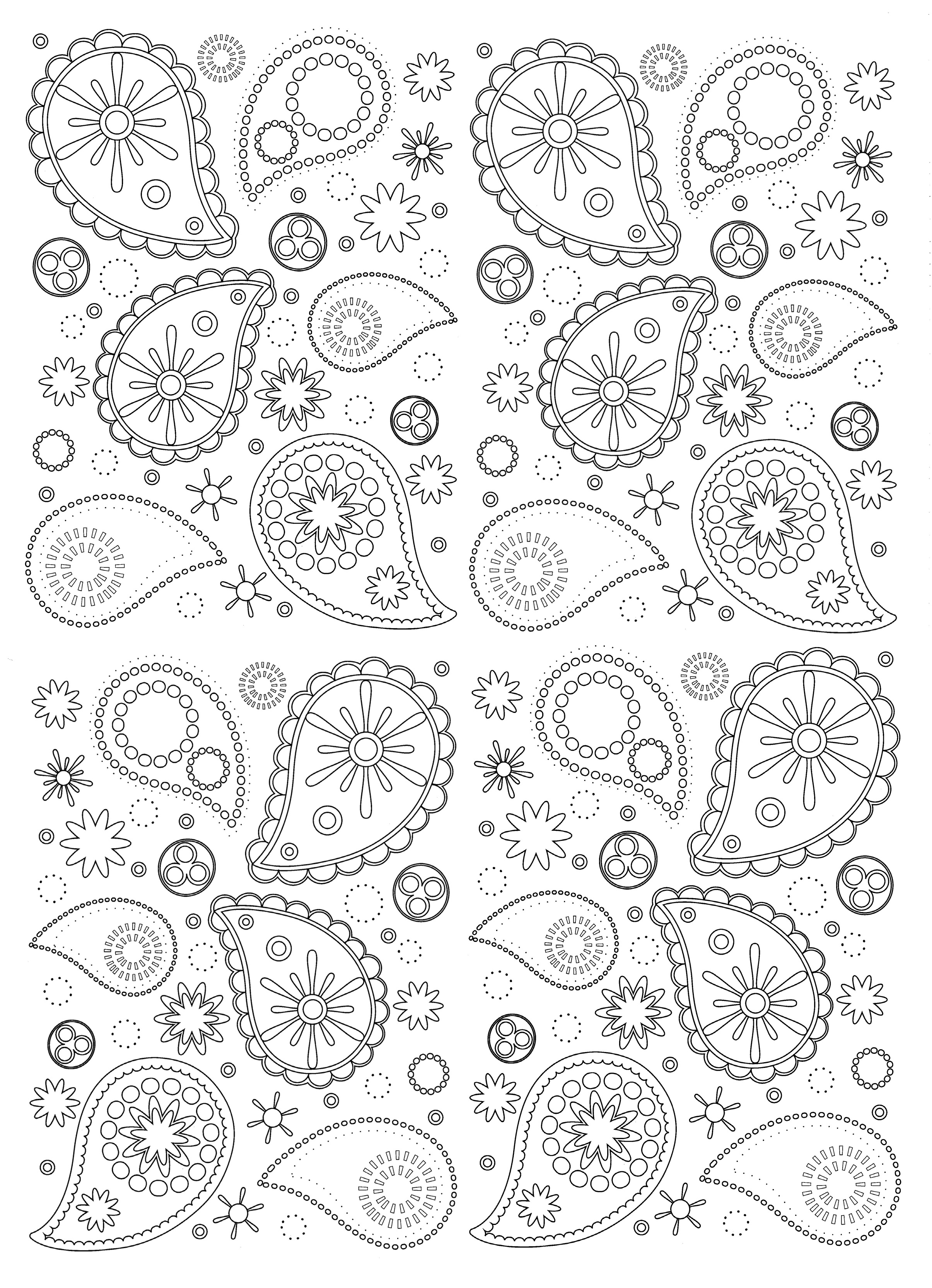 Paisley Coloring Pages For Adults Advanced Coloring Pages