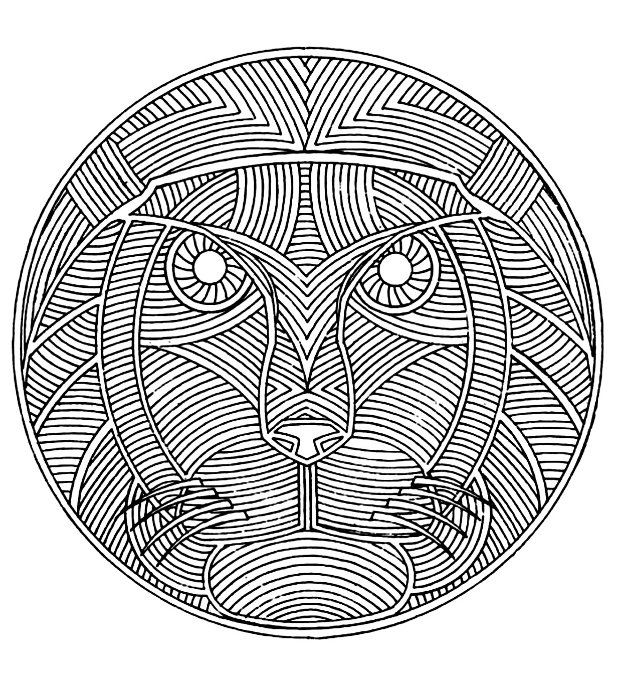 Africa mandala - Africa Adult Coloring Pages
