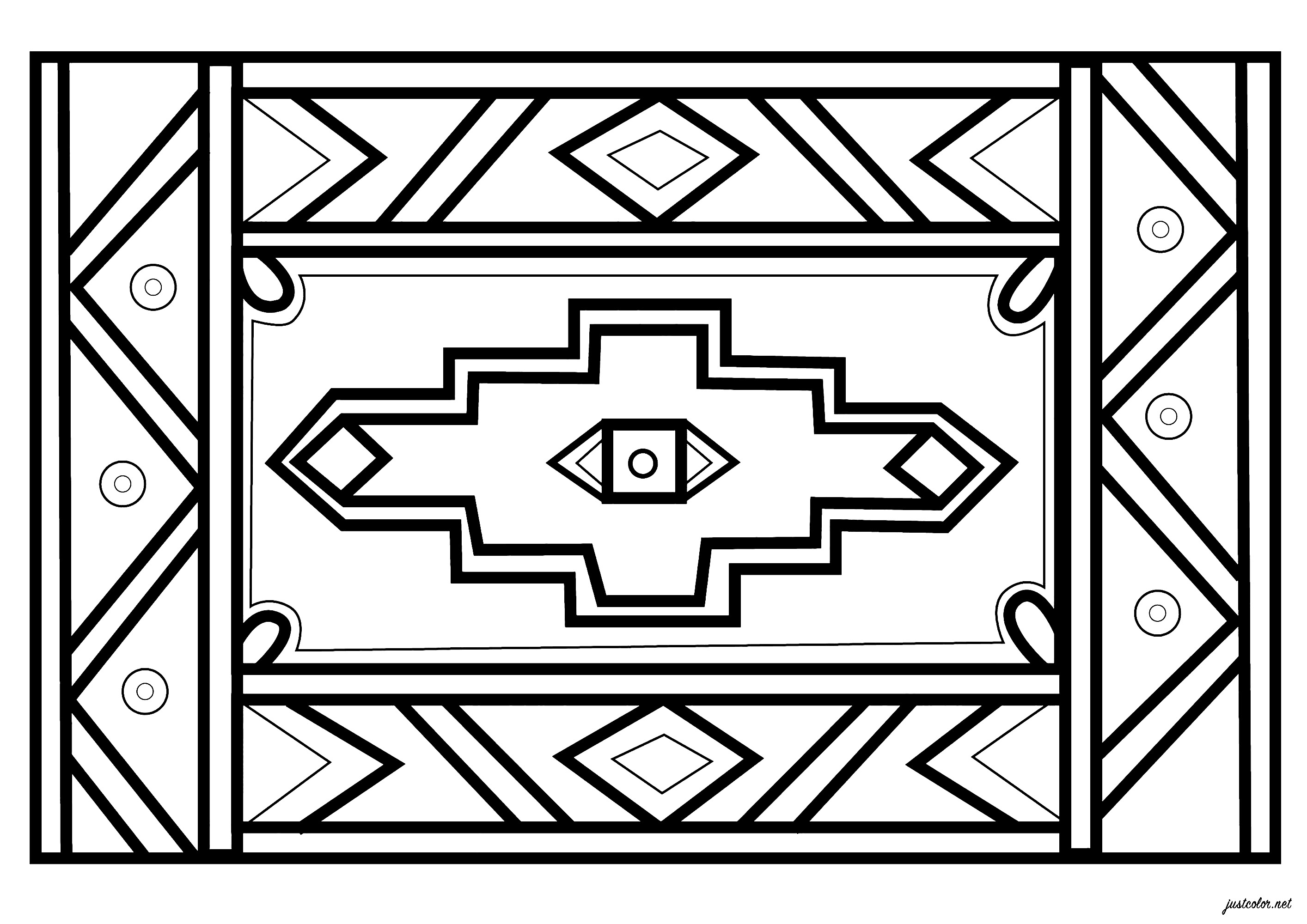 Coloring Inspired By Esther Mahlangu Africa Adult Coloring Pages Page Art art deco 