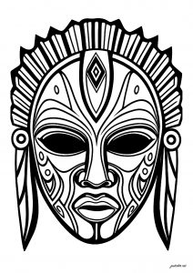 African Tribal Mask Vector Art Icons and Graphics for Free Download