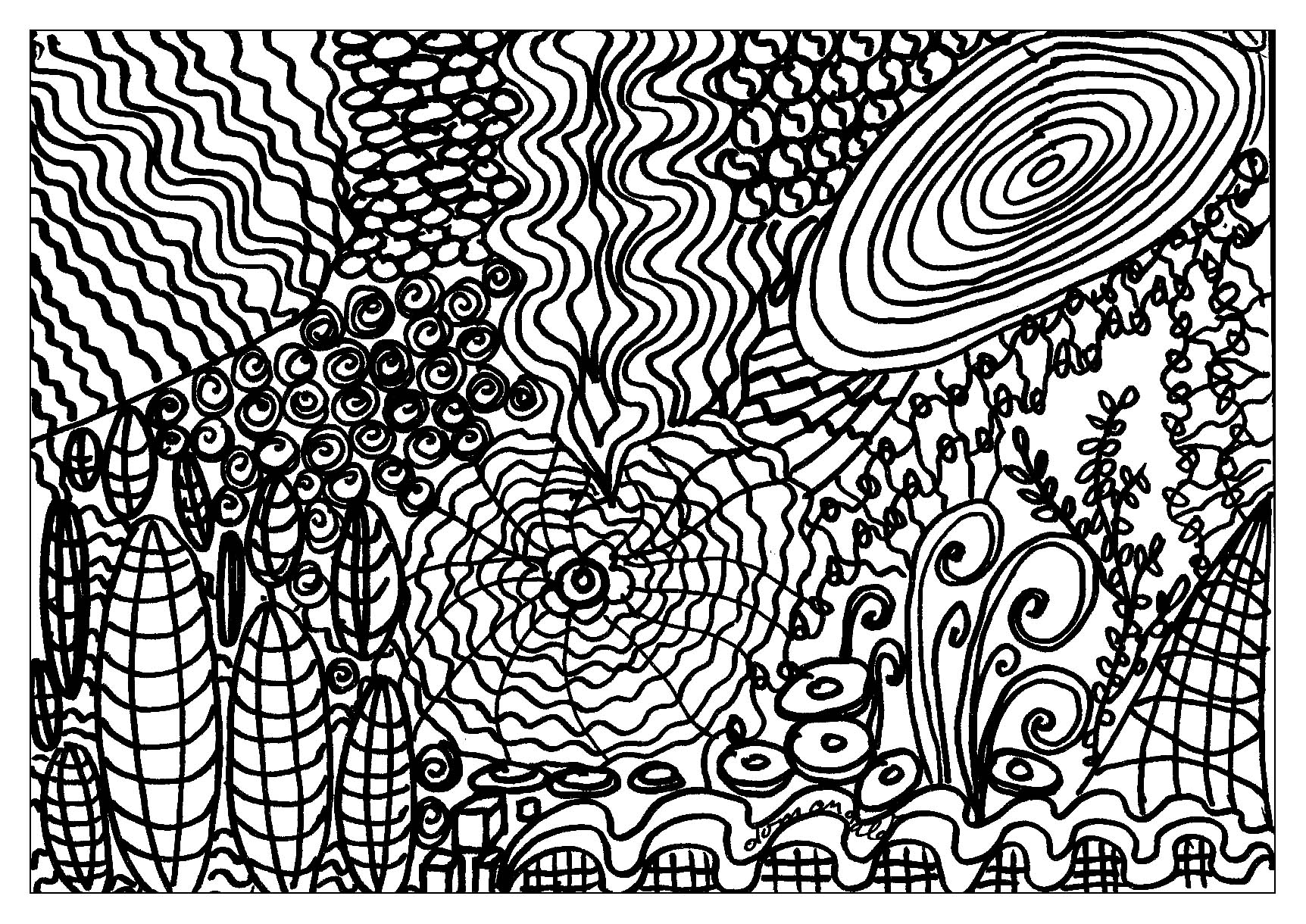 more abstract coloring pages for adults