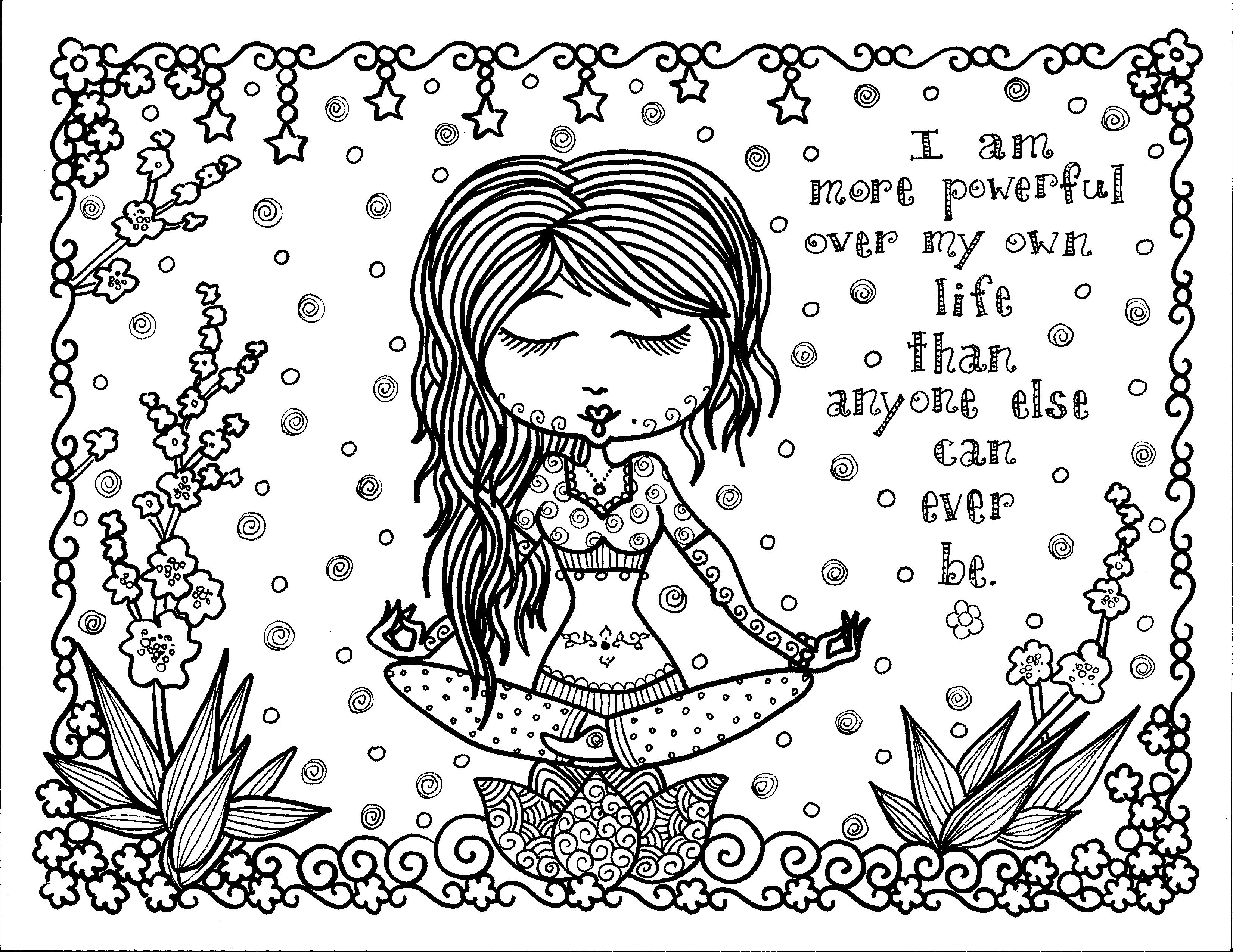 Positive thought - Anti stress Adult Coloring Pages