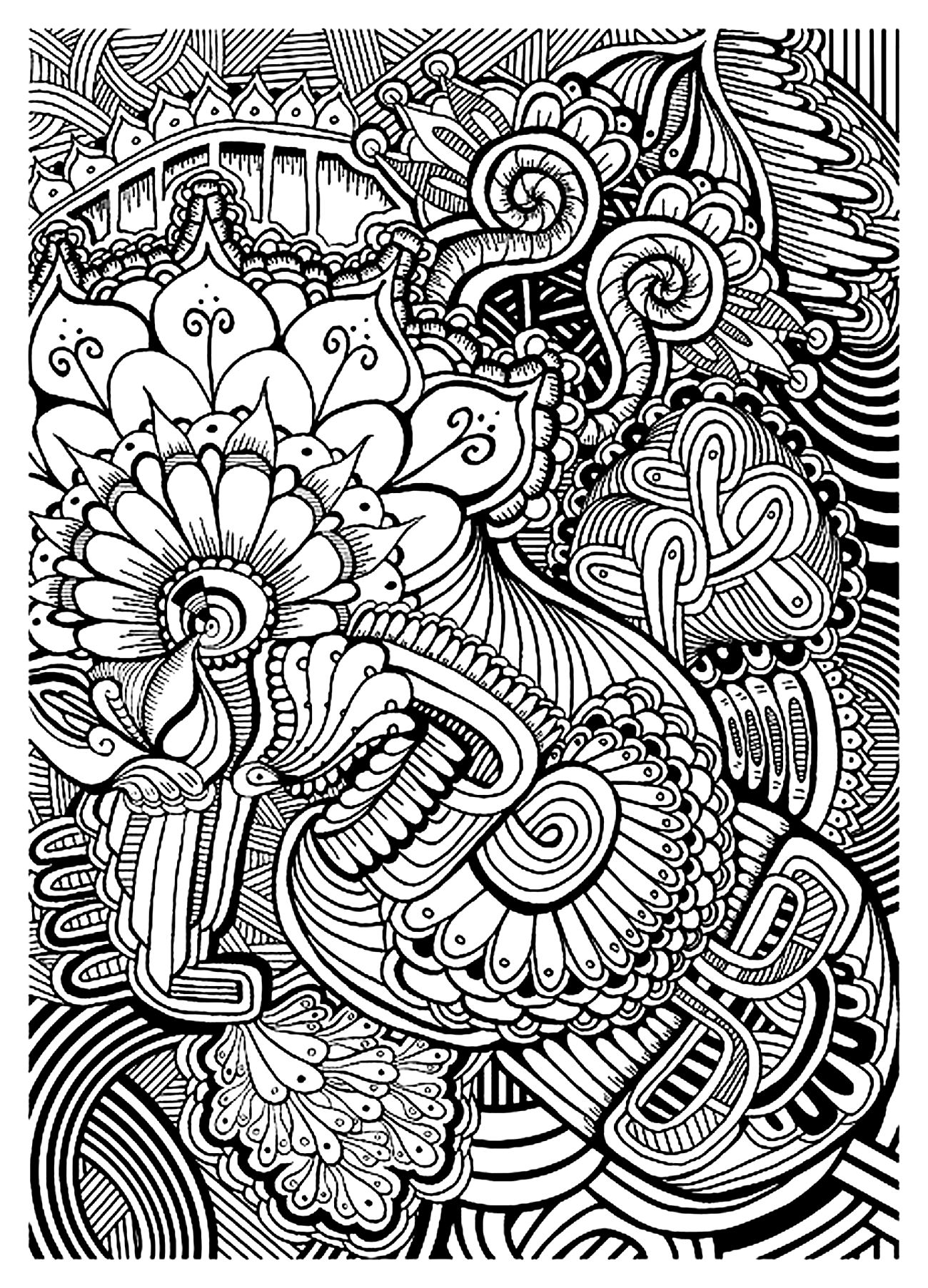 Zen Anti Stress Relax To Print Anti Stress Adult Coloring Pages 