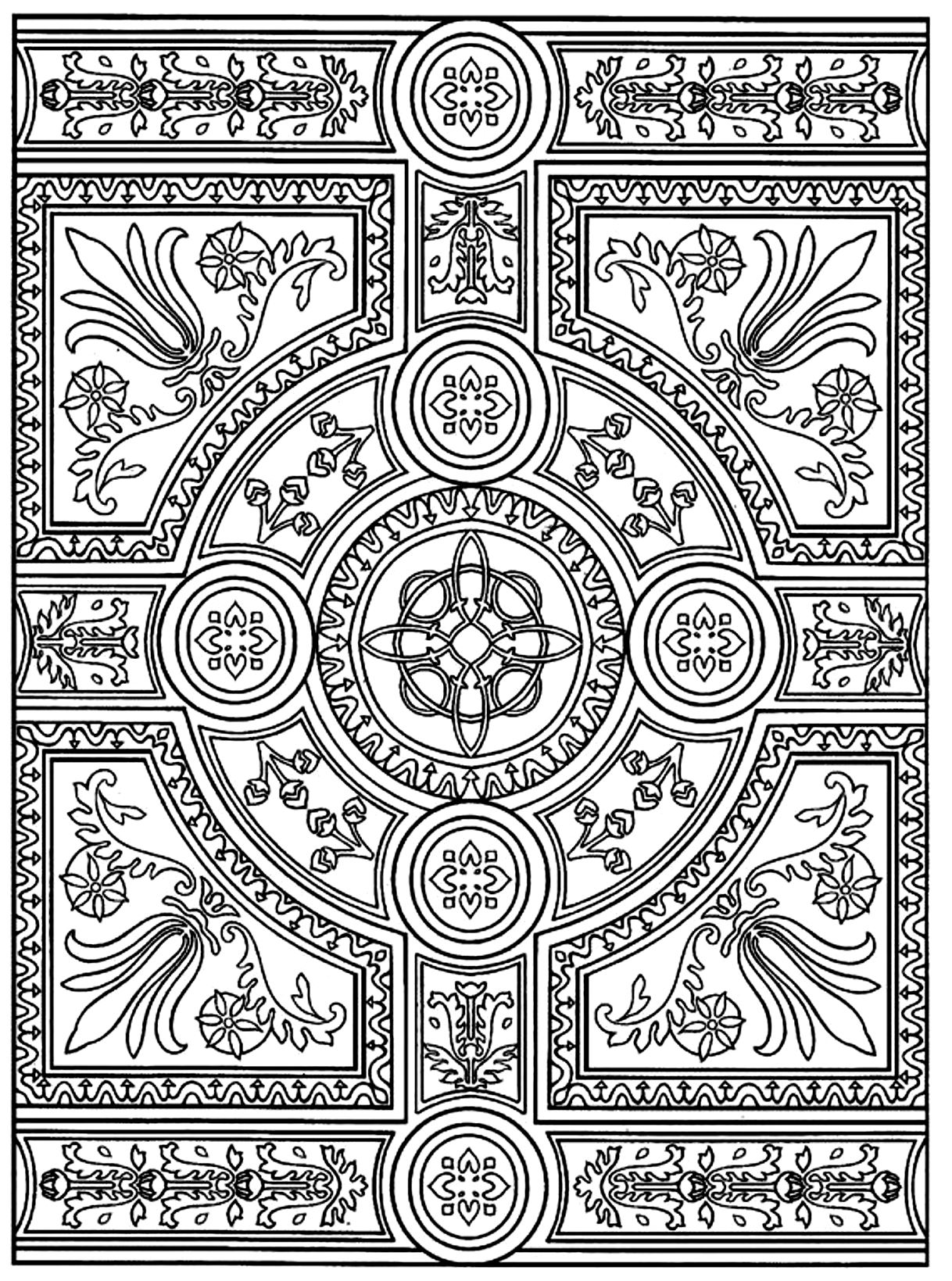 Zen anti stress to print parquet patterns - Image with : Symmetrical