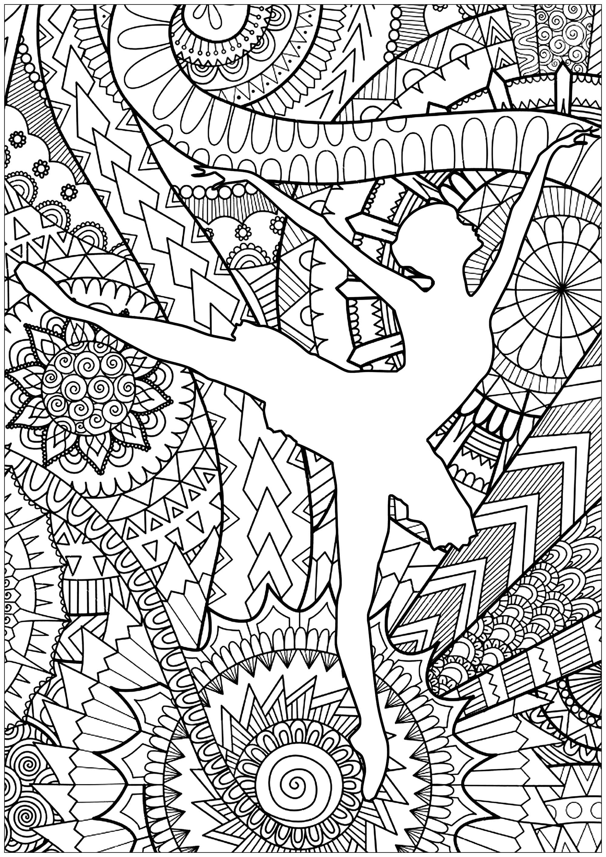 Download Ballet dancer - Anti stress Adult Coloring Pages