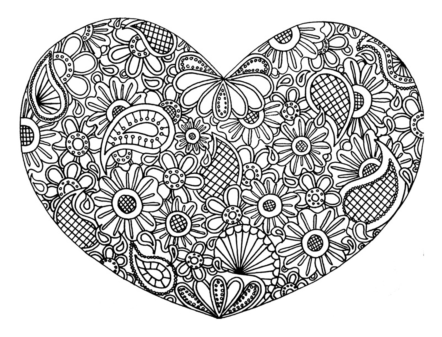 Download Heart Coloring Pages For Adults