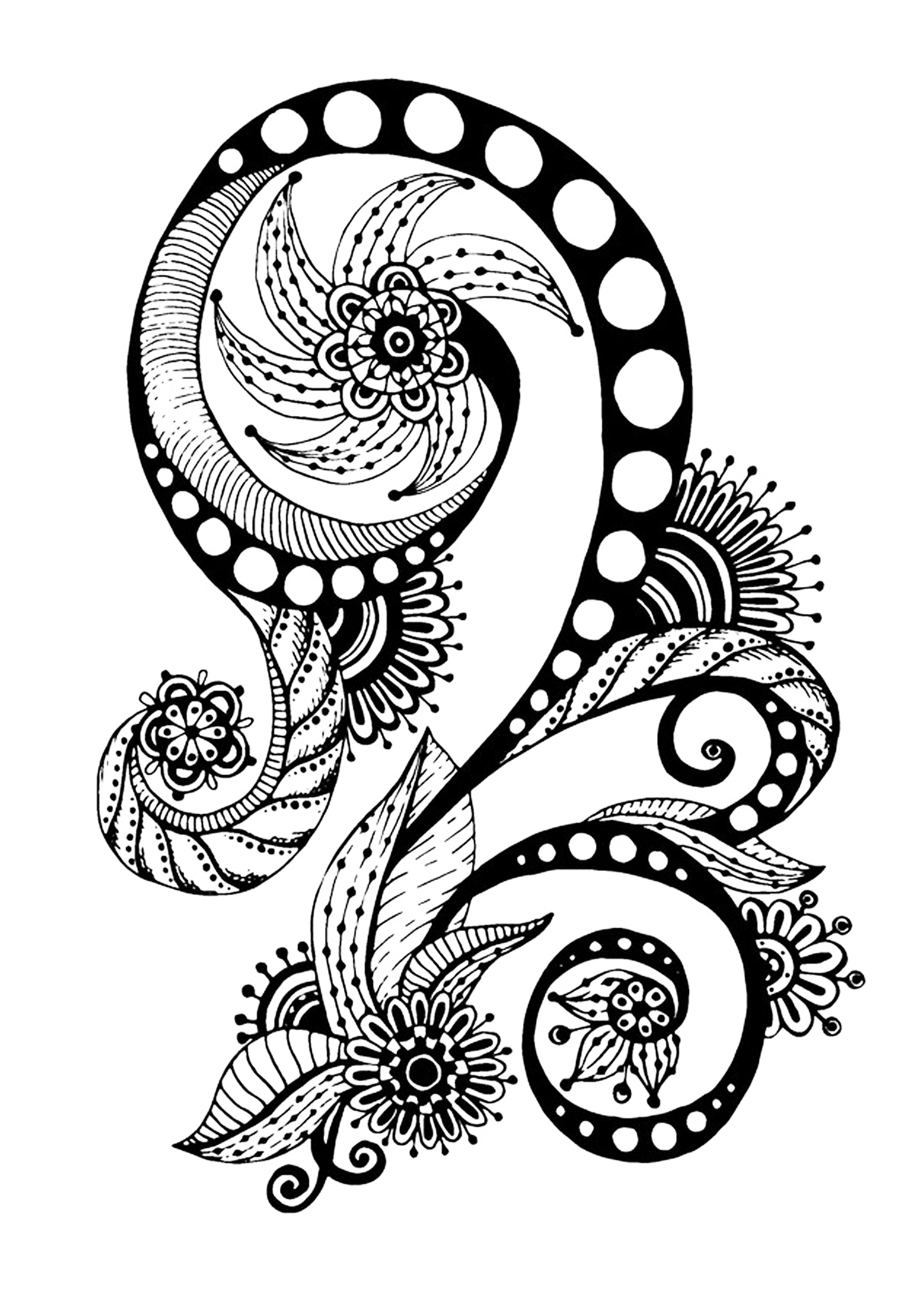 Spiral Coloring Page for Adults Vol.33 Graphic by Fleur de Tango · Creative  Fabrica