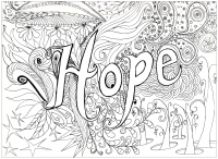 Coloring pages adults hope 1