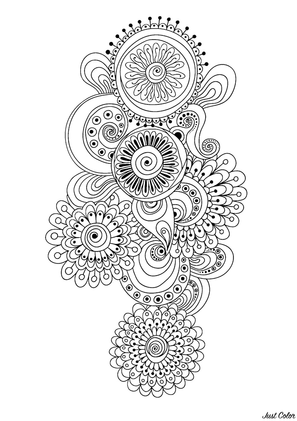 Download Zen antistress abstract pattern inspired - Anti stress Adult Coloring Pages