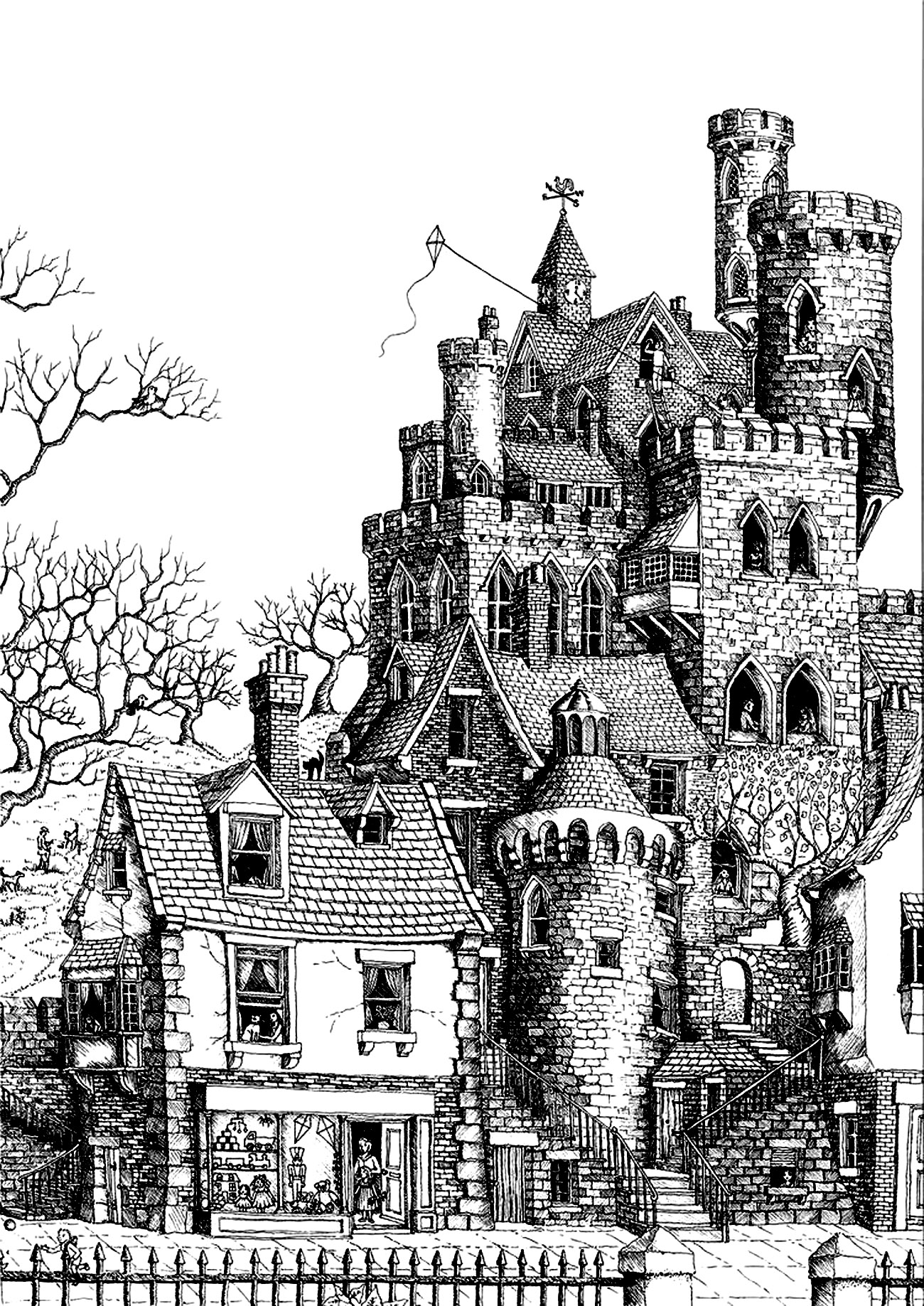 Architecture castle - Architecture Adult Coloring Pages