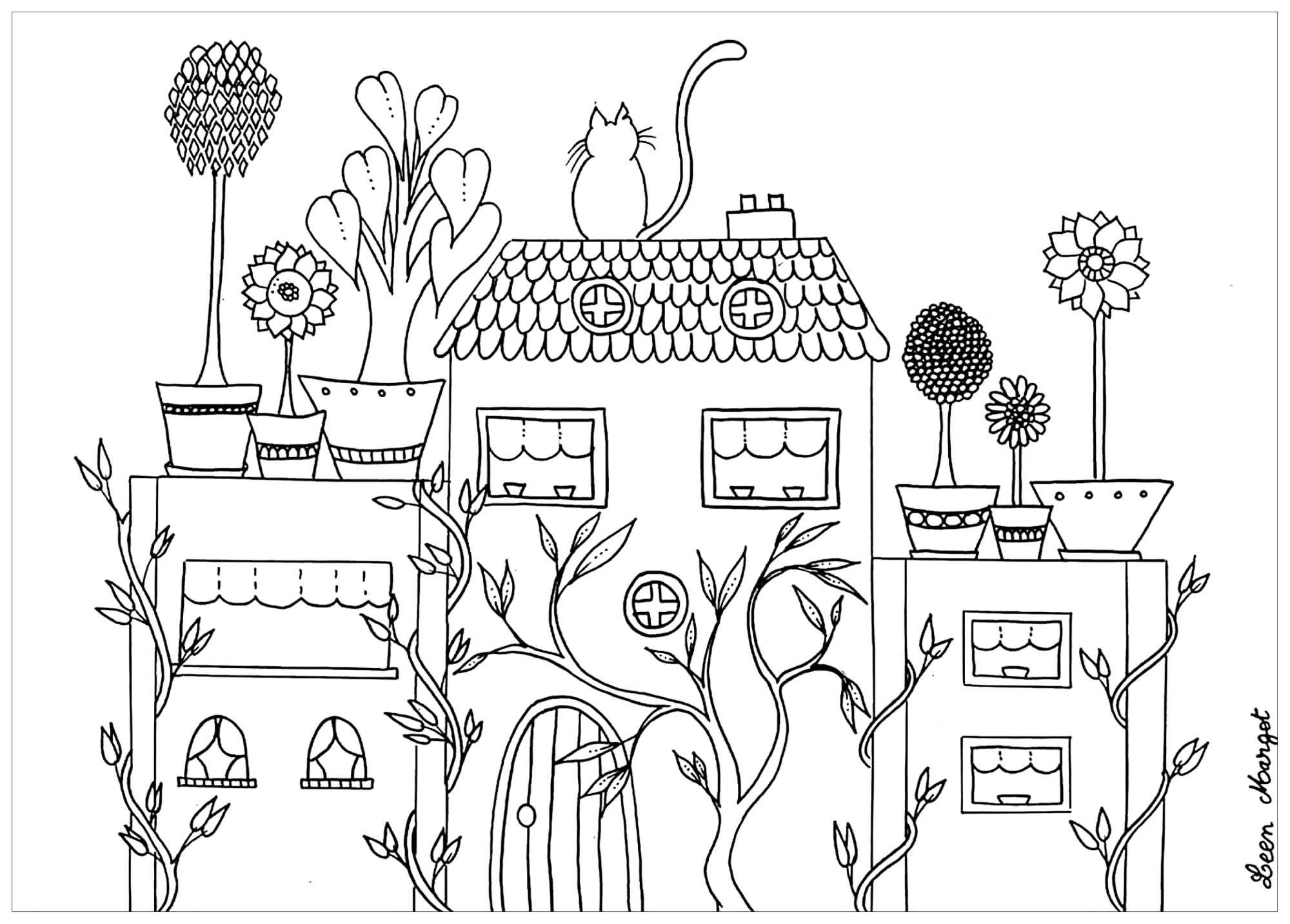 Coloring House Pages : Free Printable House Coloring Pages For Kids ...