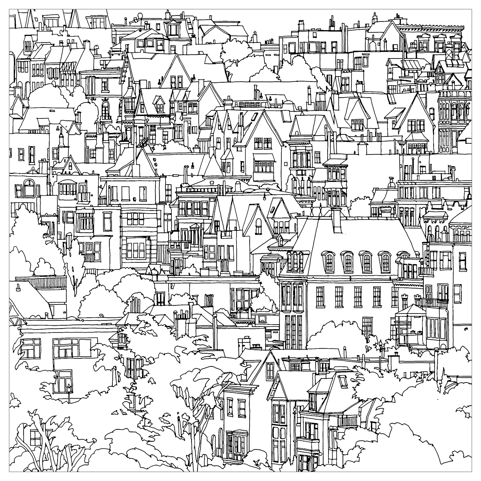 Architecture Coloring Pages Free Coloring Pages