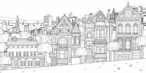 Coloring san franscico houses