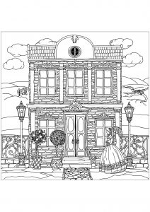 Coloring victorian house