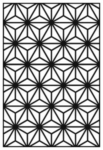 Coloring adult geometric patterns art deco 10