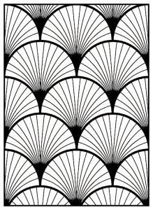 Coloring adult geometric patterns art deco 3