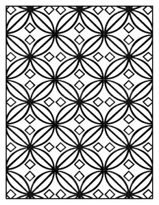 Coloring adult geometric patterns art deco 6