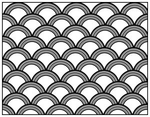 Coloring adult geometric patterns art deco 8