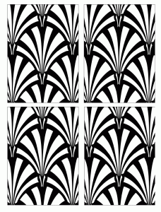 Coloring adult motif art deco