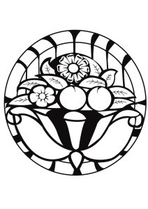 Coloring page adults mandala artdeco