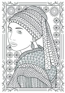 Coloring from The Girl with a Pearl Earring