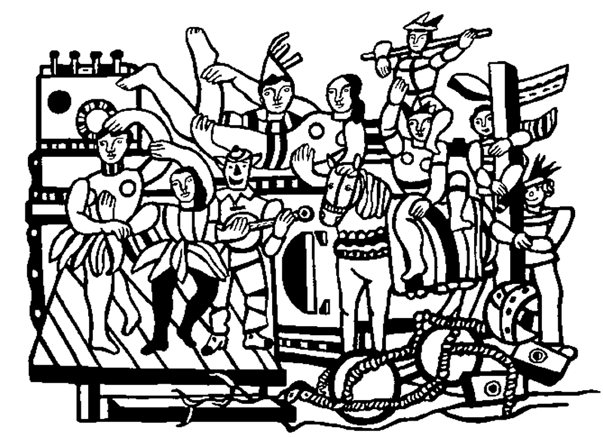 Fernand leger   the great parade - Image with : Fernand Leger
