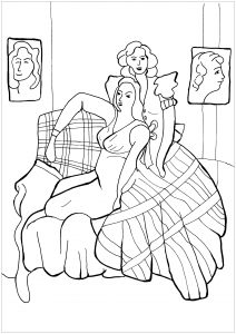 Diego Velasquez - Las Meninas - Masterpieces Adult Coloring Pages