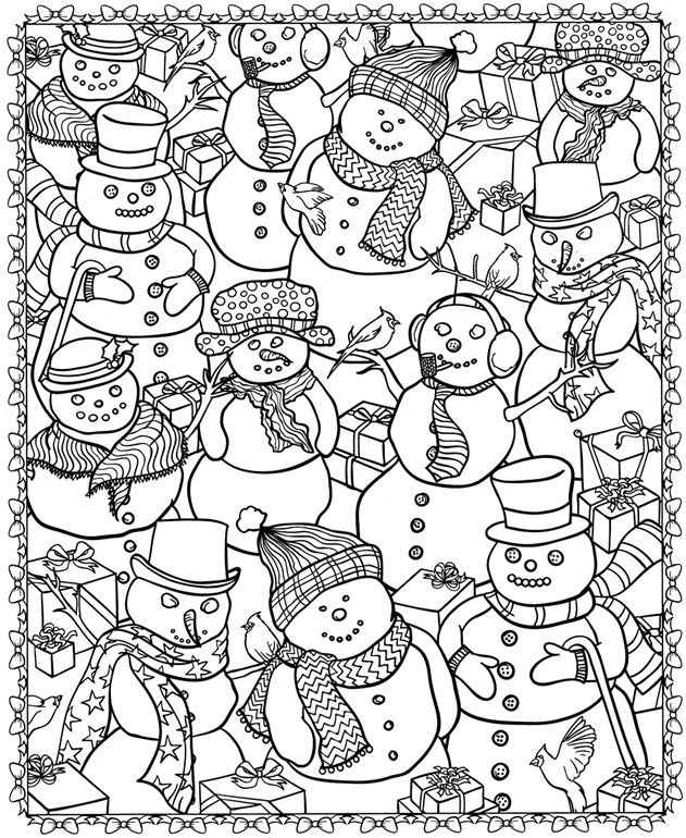 990 Top Coloring Pages Christmas Snowman , Free HD Download