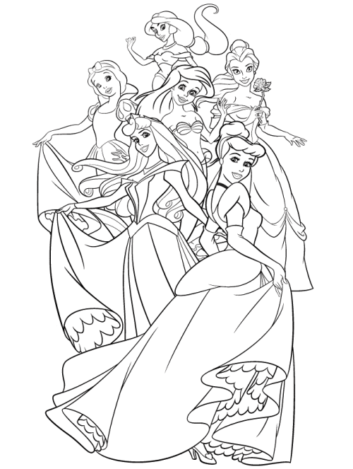 Princess - Coloring Pages for Adults