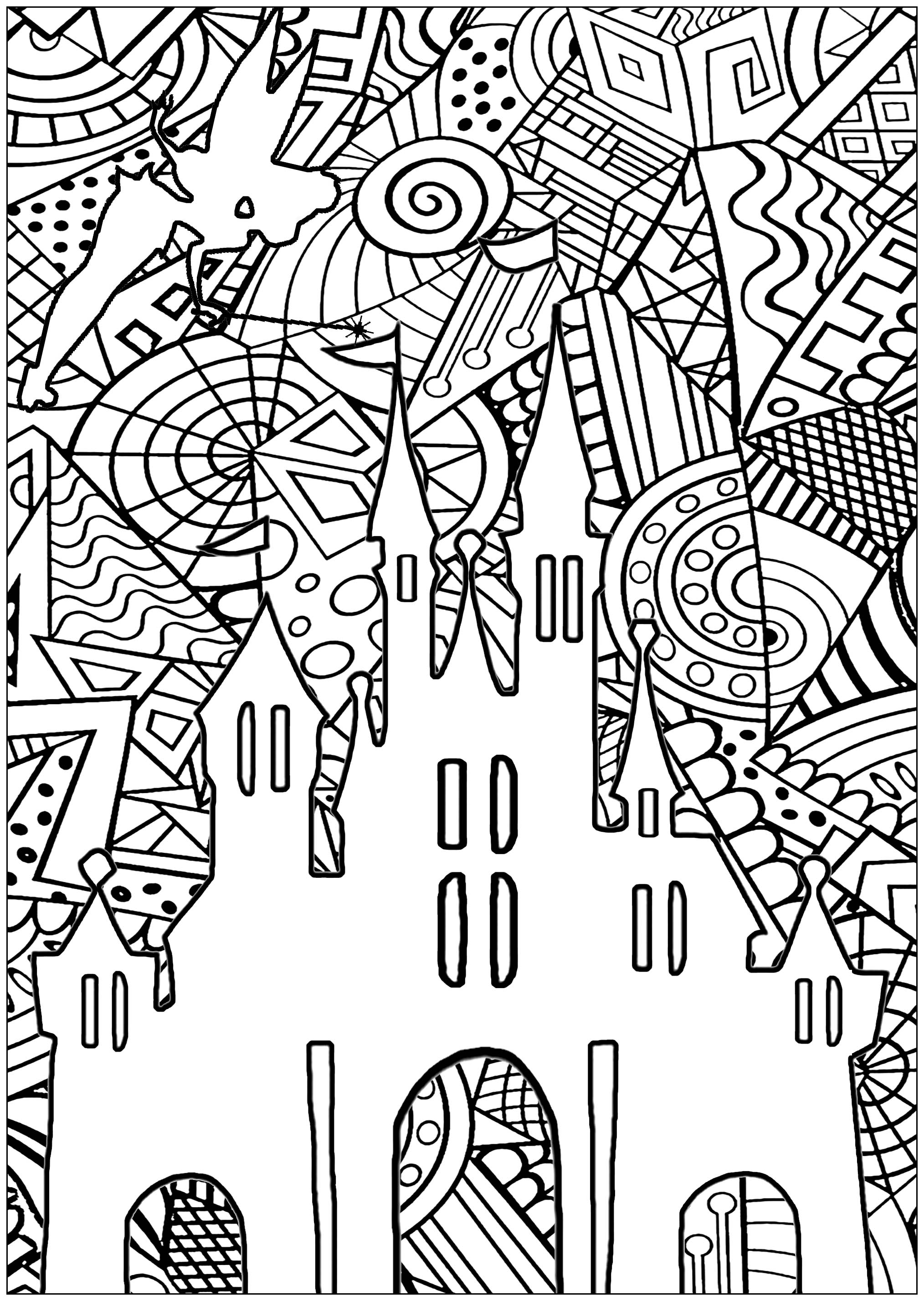Disney Coloring Pages For Adults - Coloring - Sofa - Divano