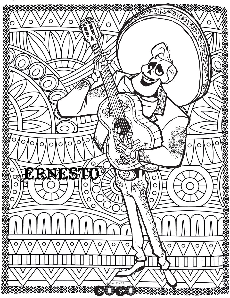 coco coloring pages for kids