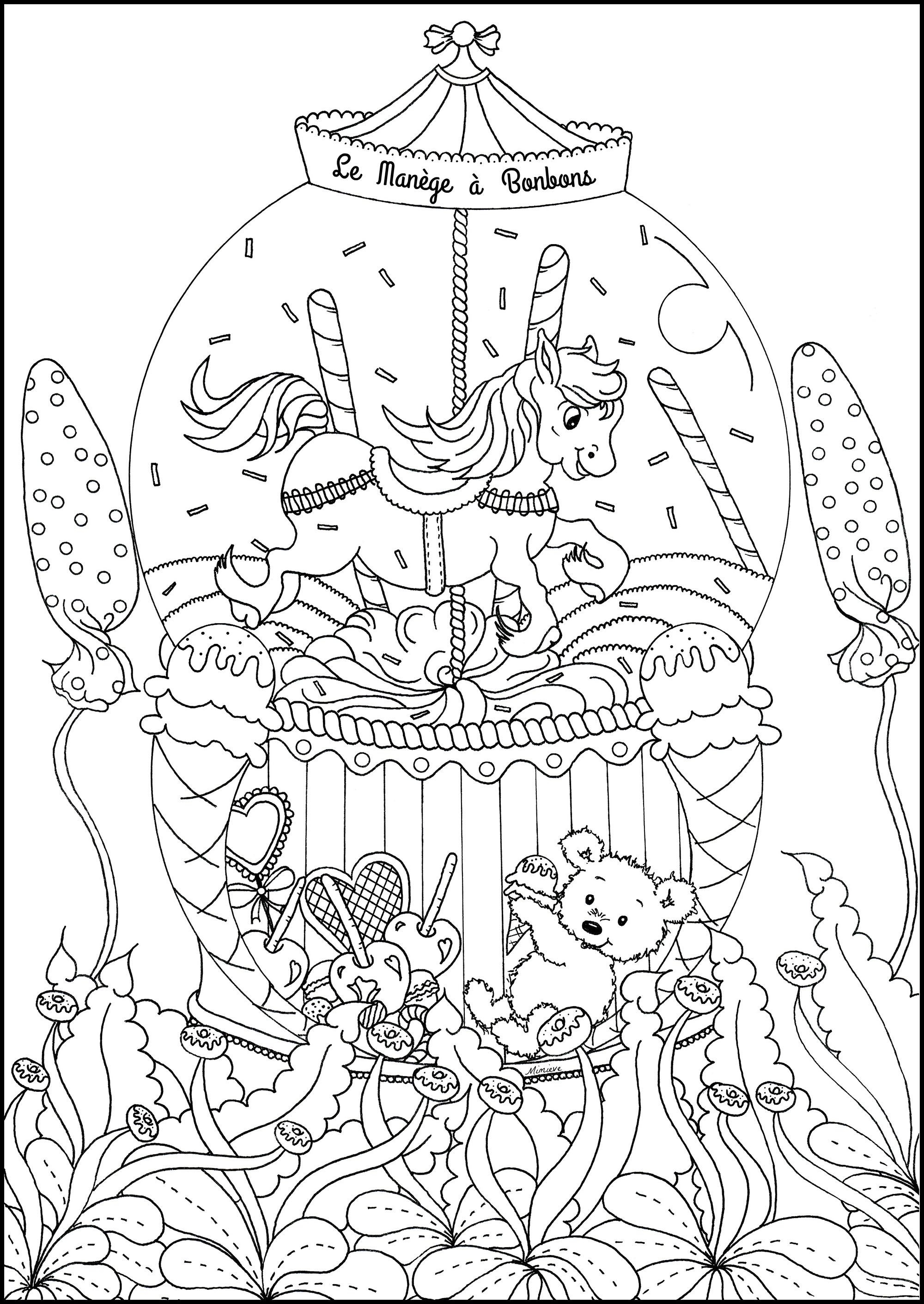 coloring pages carousel