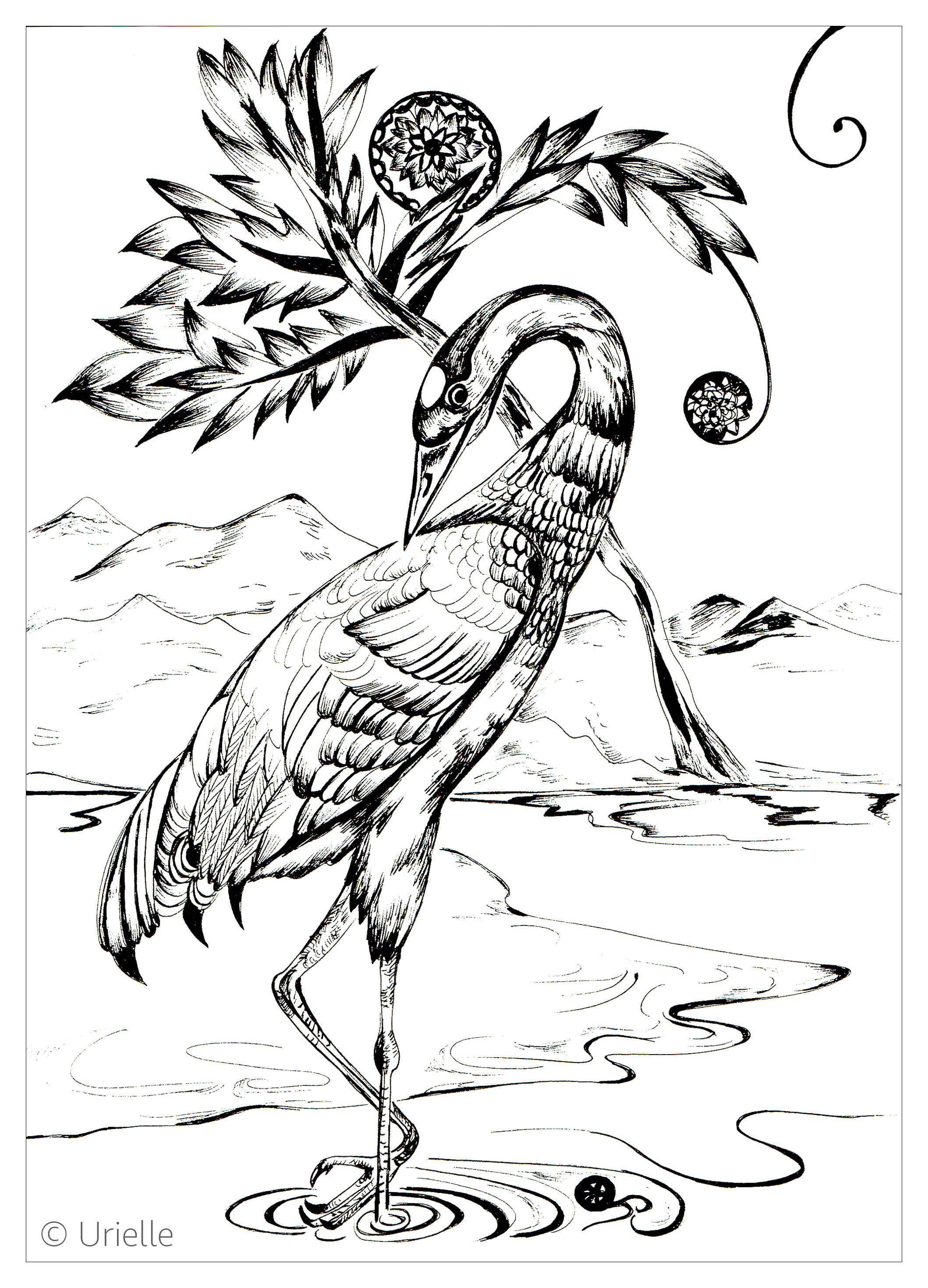 Heron, Artist : Urielle