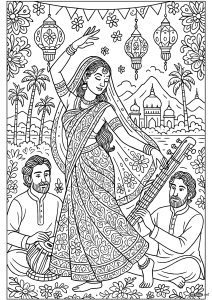 Bollywood dance to the music
