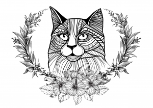  Cats  Coloring  Pages  for Adults 