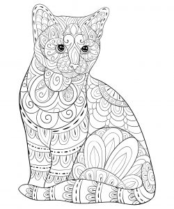Download Cats Coloring Pages For Adults