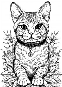 Stress Coloring Books for Adults (Cats and Dogs): Advanced