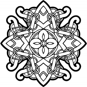 Symmetrical design inspired by Celtic art