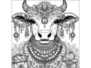 Cows Coloring Pages for Adults