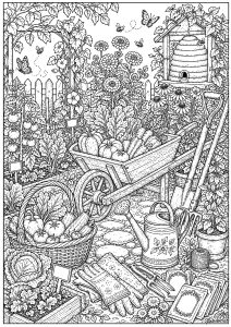 Peaceful moment in the vegetable garden