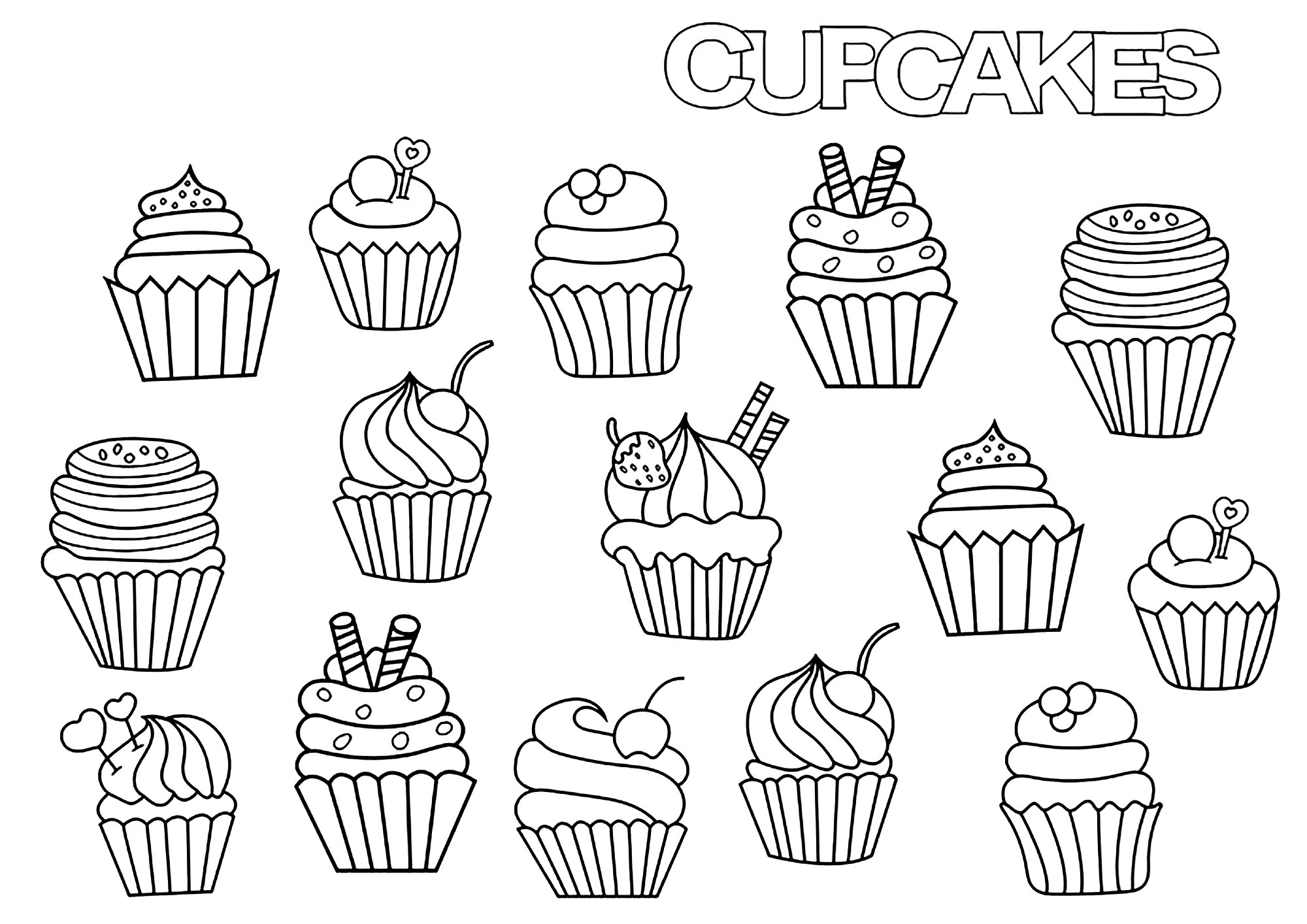 A perfect mix of nine cupcakes to satisfy the tastebuds!, Artist : Milana Adams ;$SOURCE$ 123rf