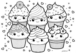 cute cupcake coloring pages printable